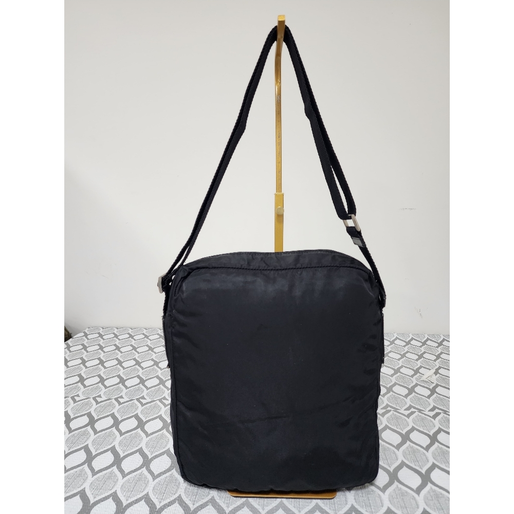 Prada Tessuto Messenger/Crossbody Bag Black - Picture 3 of 16